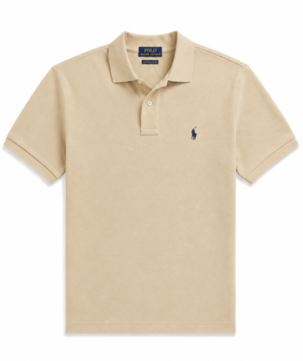 Beige krage T skjorte