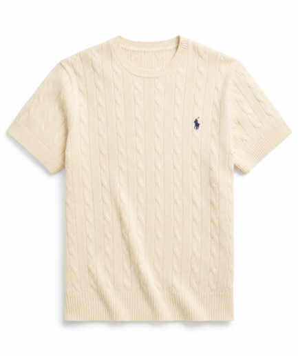 Beige strikke T skjorte
